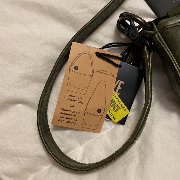 Frye Melissa small hobo bag leather adjustable strap olive green - Picture 9 of 12